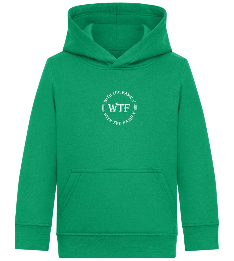 With The Family Design - Comfort Kids Hoodie_MEADOW GREEN_front