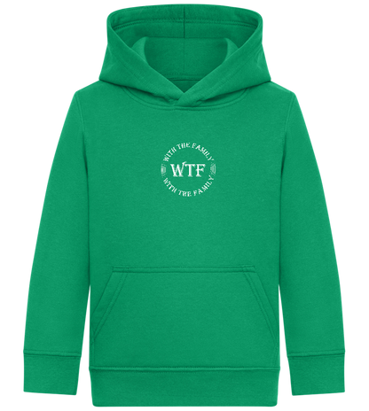 With The Family Design - Comfort Kids Hoodie_MEADOW GREEN_front