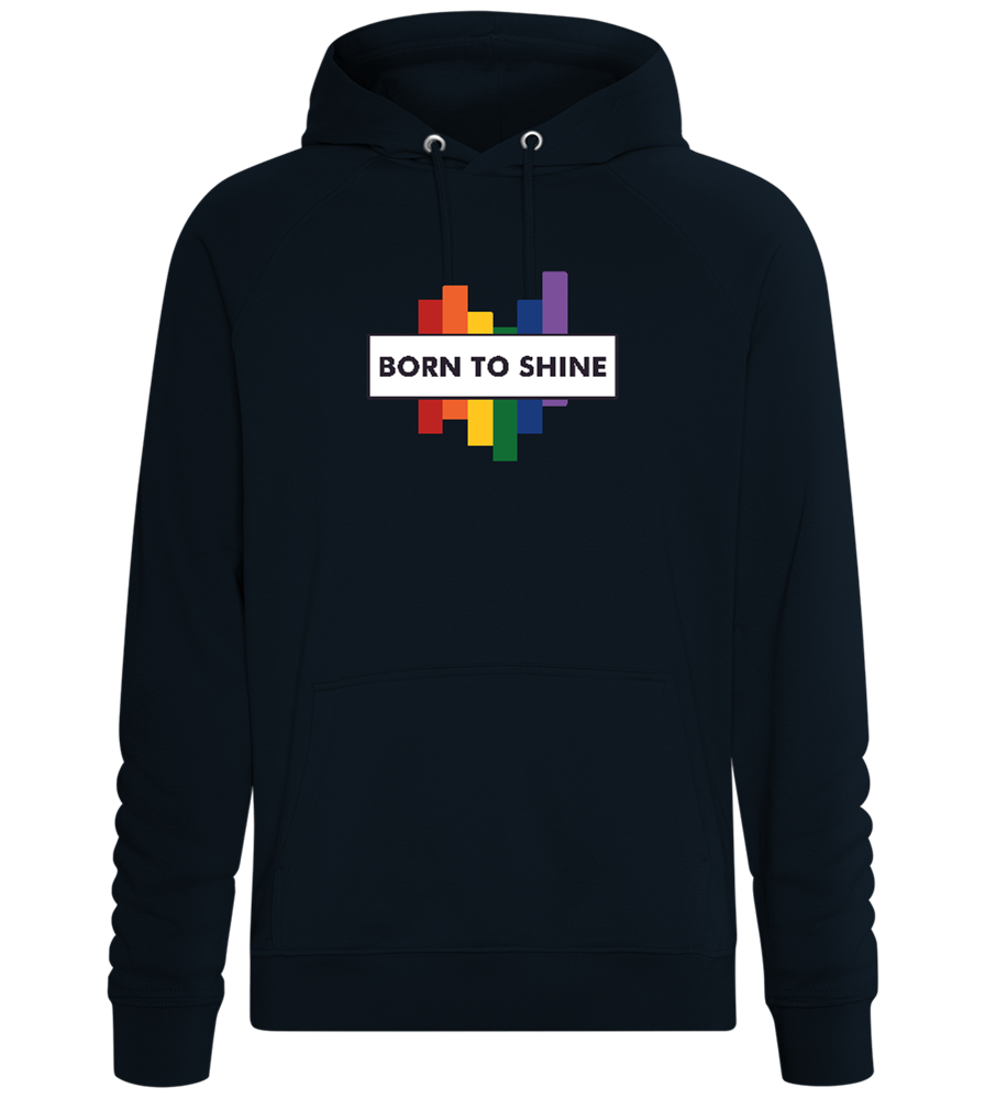 Born To Shine Rainbow Design - Comfort unisex hoodie_BLACK_front