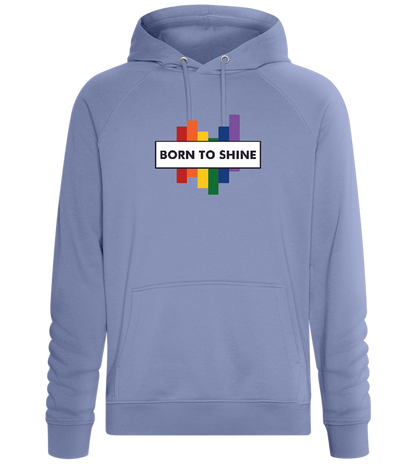 Born To Shine Rainbow Design - Comfort unisex hoodie_BLUE_front