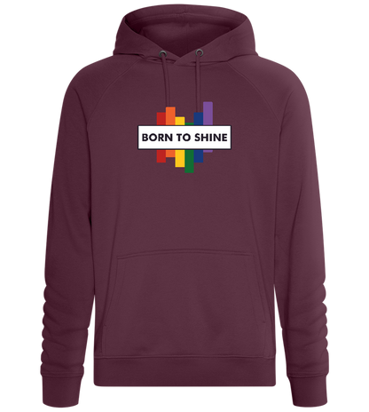 Born To Shine Rainbow Design - Comfort unisex hoodie_BORDEAUX_front