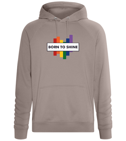 Born To Shine Rainbow Design - Comfort unisex hoodie_CHARCOAL CHIN_front