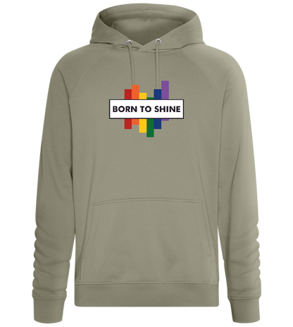 Born To Shine Rainbow Design - Comfort unisex hoodie_KHAKI_front