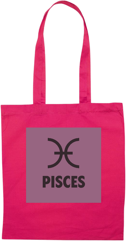 Zodiac Pisces Design - Essential colored event tote bag_FUCHSIA_front