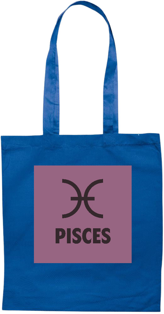 Zodiac Pisces Design - Essential colored event tote bag_ROYAL BLUE_front