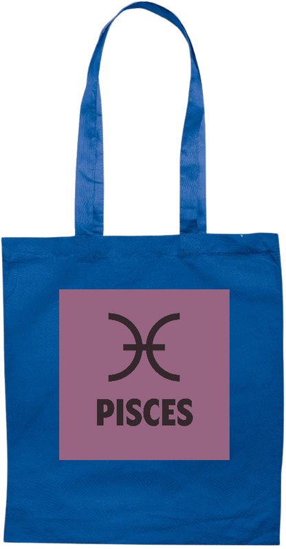 Zodiac Pisces Design - Essential colored event tote bag_ROYAL BLUE_front