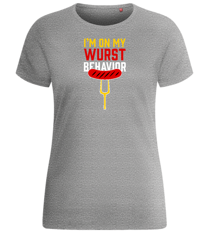 I'm On My Wurst Behaviour Design - Basic women's fitted t-shirt_ORION GREY_front