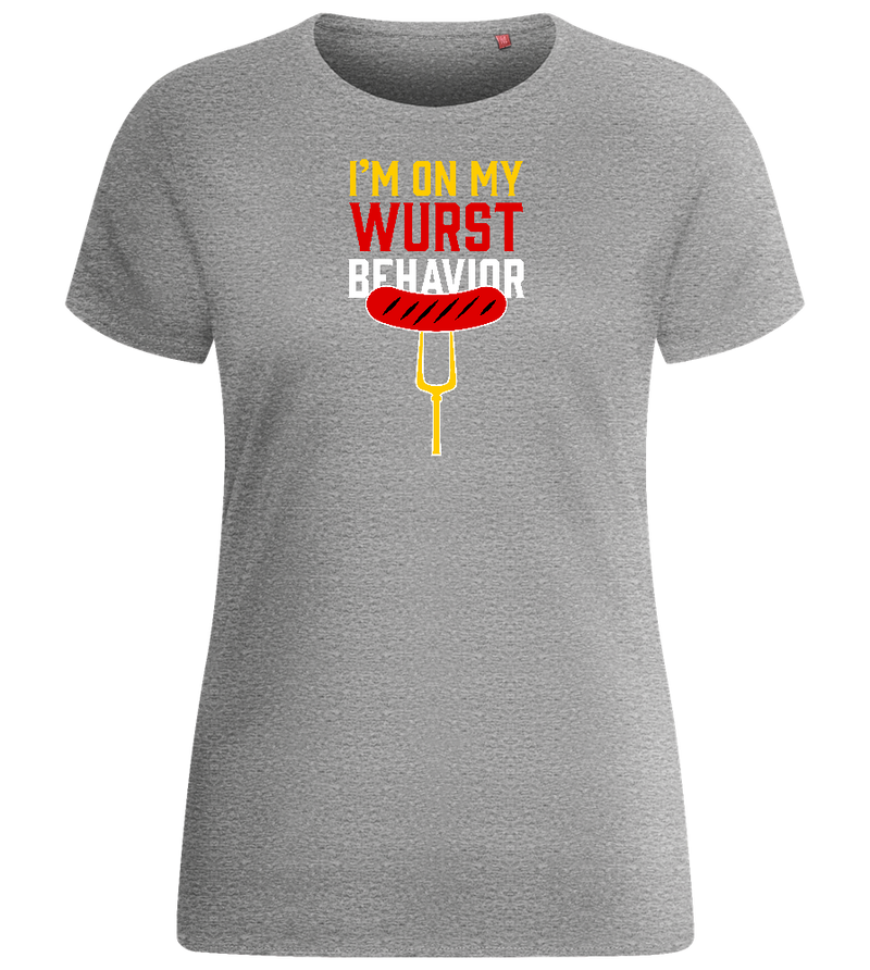 I'm On My Wurst Behaviour Design - Basic women's fitted t-shirt_ORION GREY_front