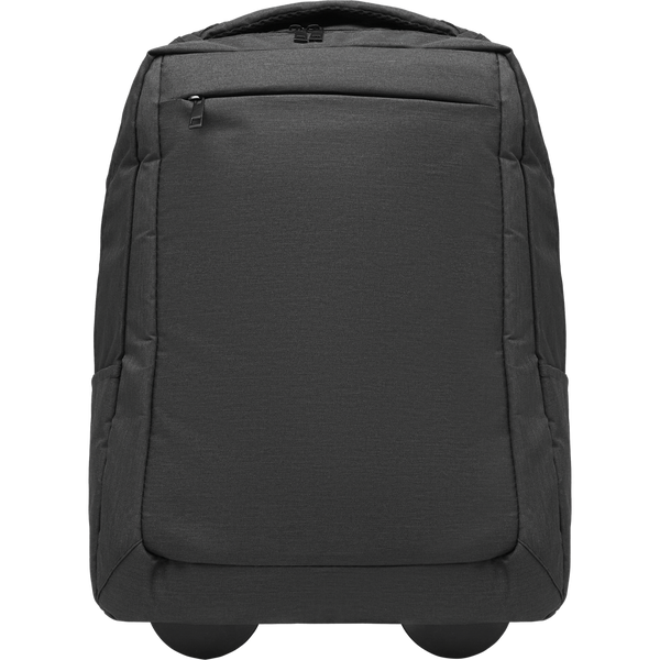 Laptop Trolley Backpack with Wheels_BLACK_front