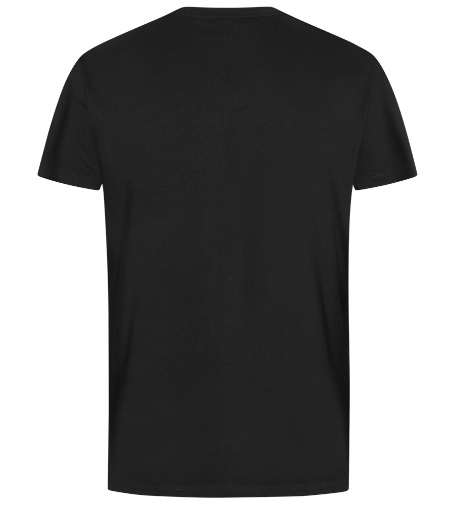 Summertime Text Design - Premium men's v-neck t-shirt_DEEP BLACK_back