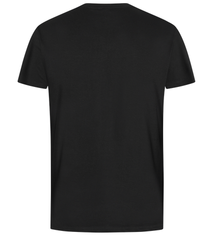 Summertime Text Design - Premium men's v-neck t-shirt_DEEP BLACK_back