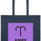 Zodiac Aries Design - Premium colored cotton tote bag_FRENCH NAVY_front