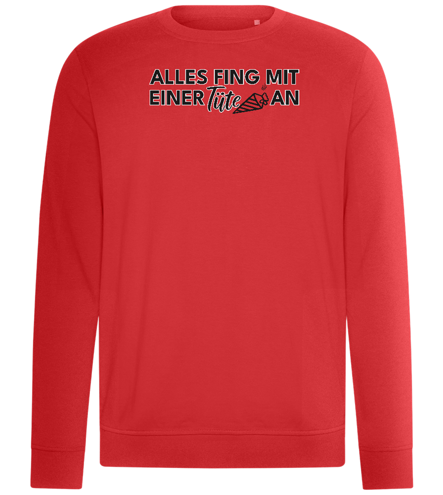 Alles Fing Mit Einer Tüte An Design - Comfort unisex sweater_RED_front