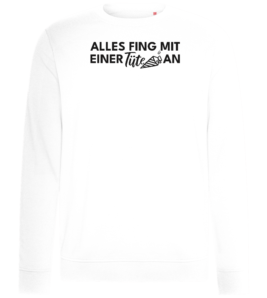 Alles Fing Mit Einer Tüte An Design - Comfort unisex sweater_WHITE_front