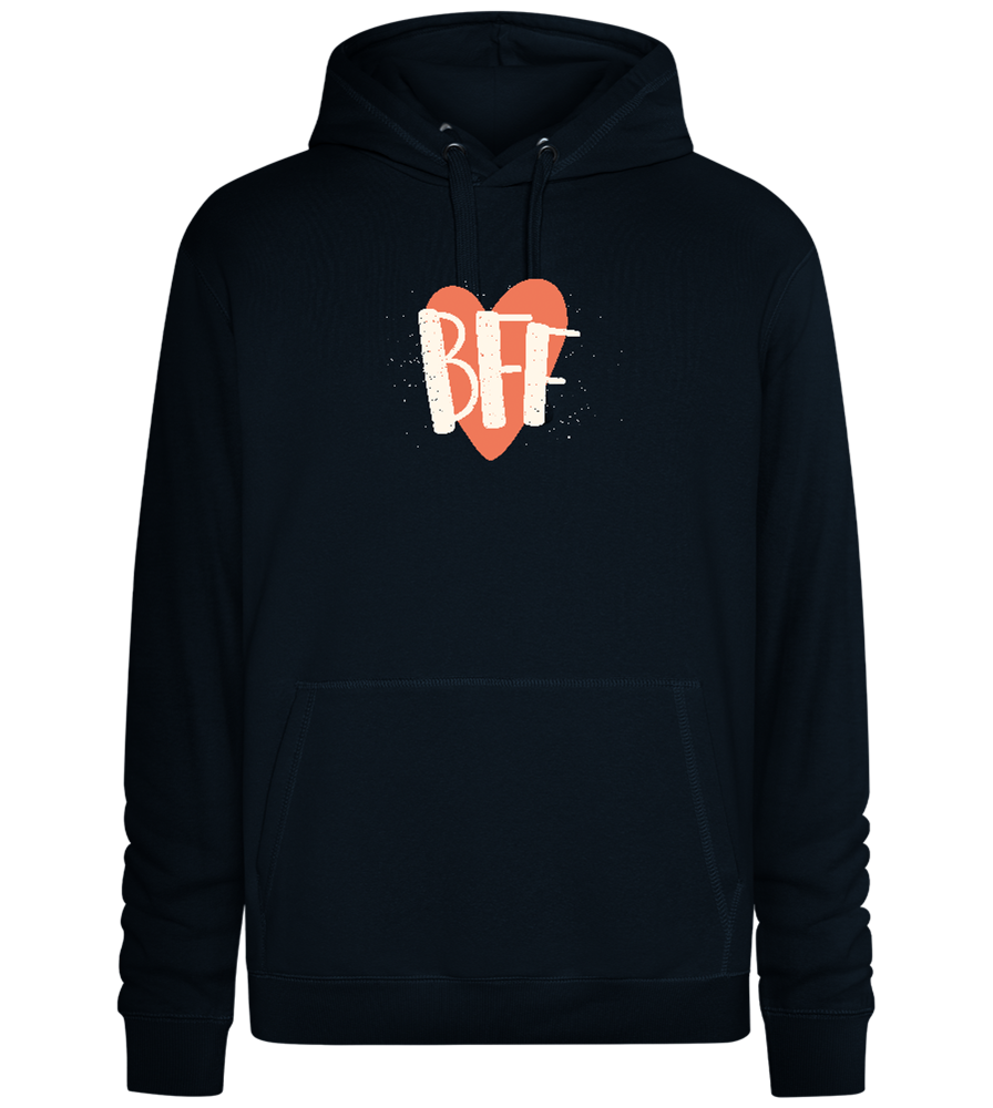 BFF Heart Design - Premium unisex hoodie_BLACK_front