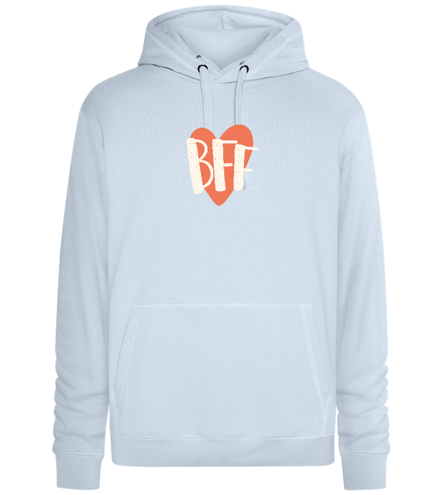 BFF Heart Design - Premium unisex hoodie_CREAMY BLUE_front