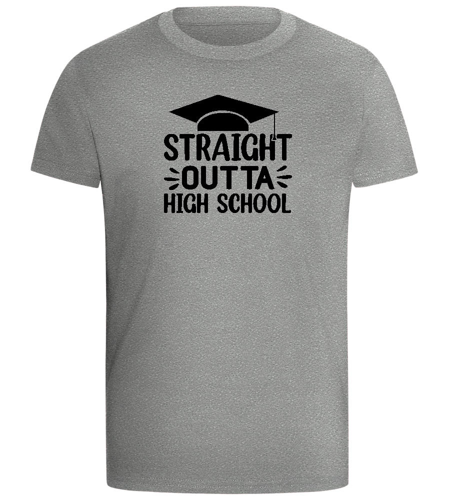 Straight Outta Highschool Design - Comfort boys fitted t-shirt_ORION GREY_front