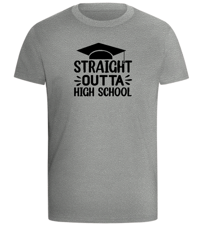 Straight Outta Highschool Design - Comfort boys fitted t-shirt_ORION GREY_front