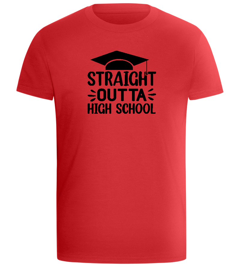 Straight Outta Highschool Design - Comfort boys fitted t-shirt_RED_front