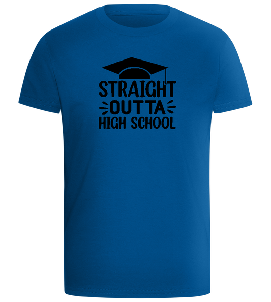 Straight Outta Highschool Design - Comfort boys fitted t-shirt_ROYAL_front