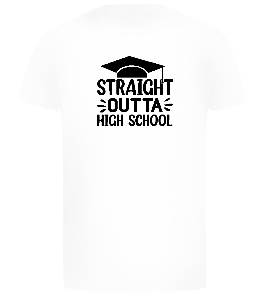 Straight Outta Highschool Design - Comfort boys fitted t-shirt_WHITE_front