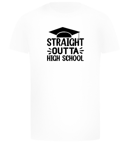 Straight Outta Highschool Design - Comfort boys fitted t-shirt_WHITE_front