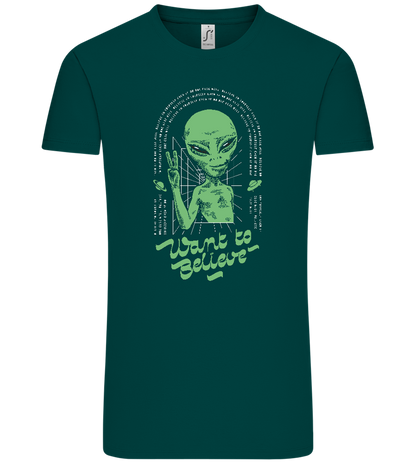 Want To Believe Alien Design - Comfort Unisex T-Shirt_GREEN EMPIRE_front