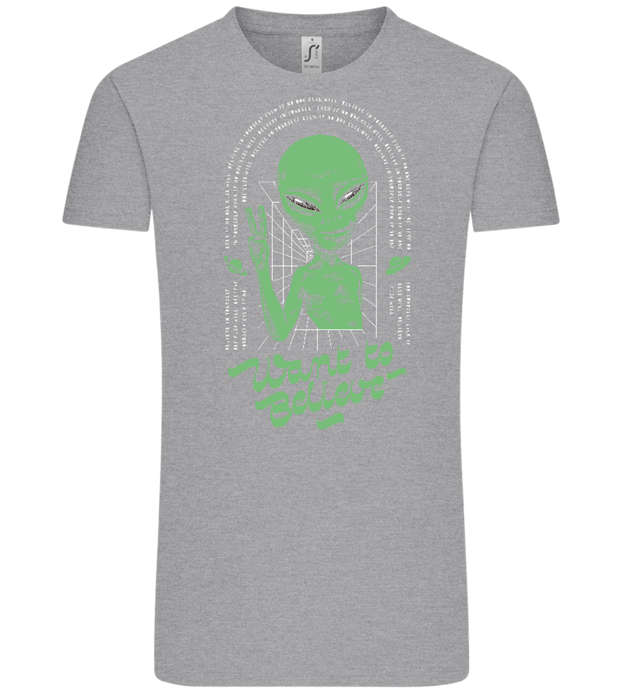 Want To Believe Alien Design - Comfort Unisex T-Shirt_ORION GREY_front