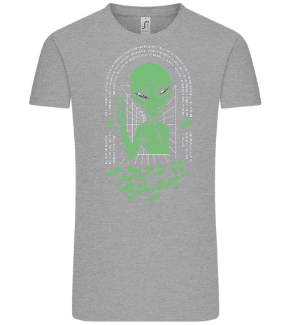 Want To Believe Alien Design - Comfort Unisex T-Shirt_ORION GREY_front