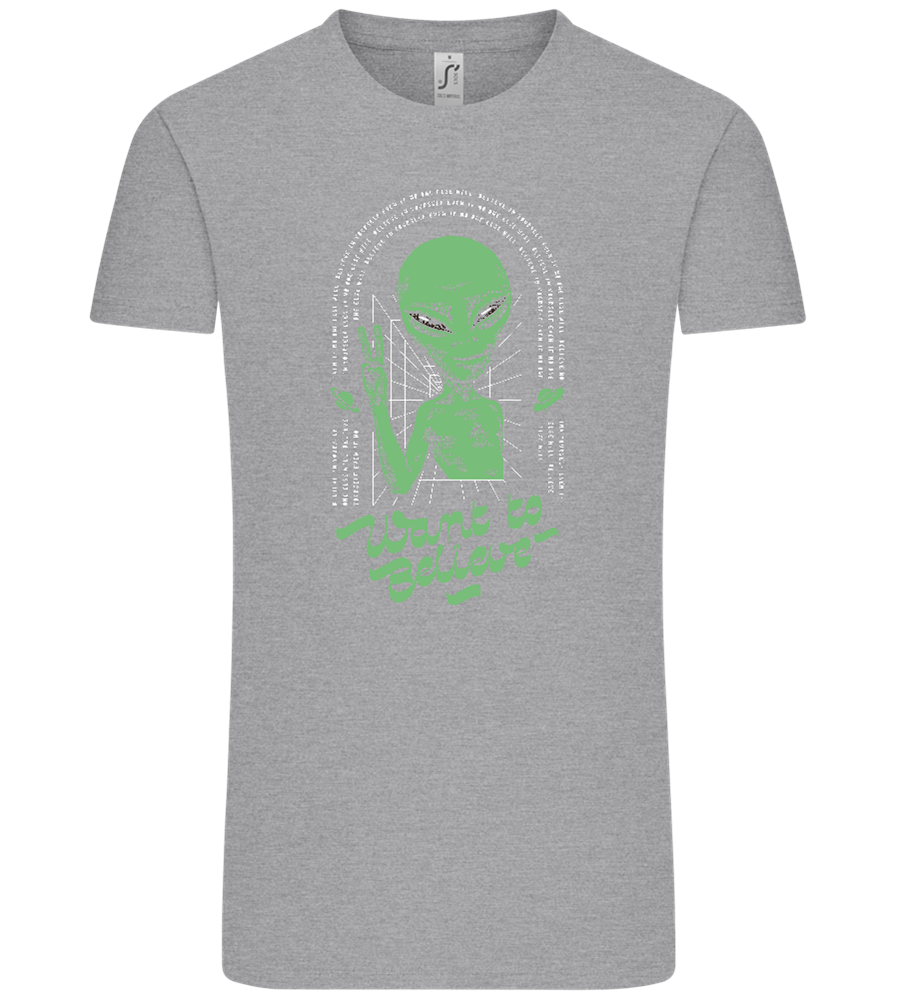 Want To Believe Alien Design - Comfort Unisex T-Shirt_ORION GREY_front
