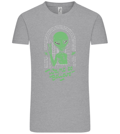Want To Believe Alien Design - Comfort Unisex T-Shirt_ORION GREY_front