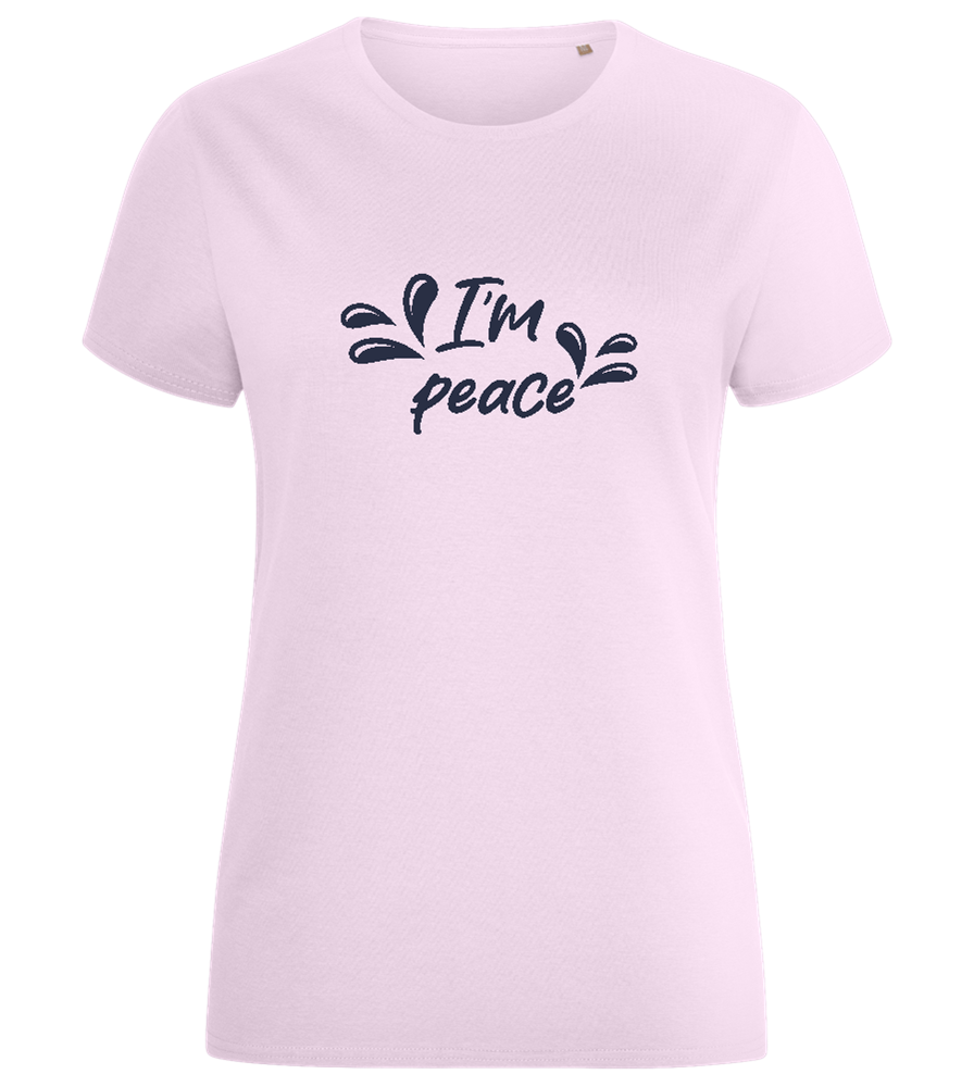 I am Peace Design - Comfort women's fitted t-shirt_LIGHT PINK_front