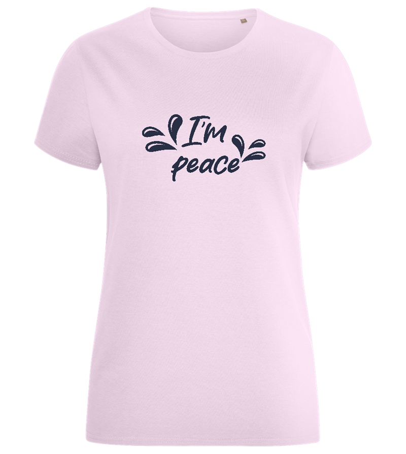 I am Peace Design - Comfort women's fitted t-shirt_LIGHT PINK_front