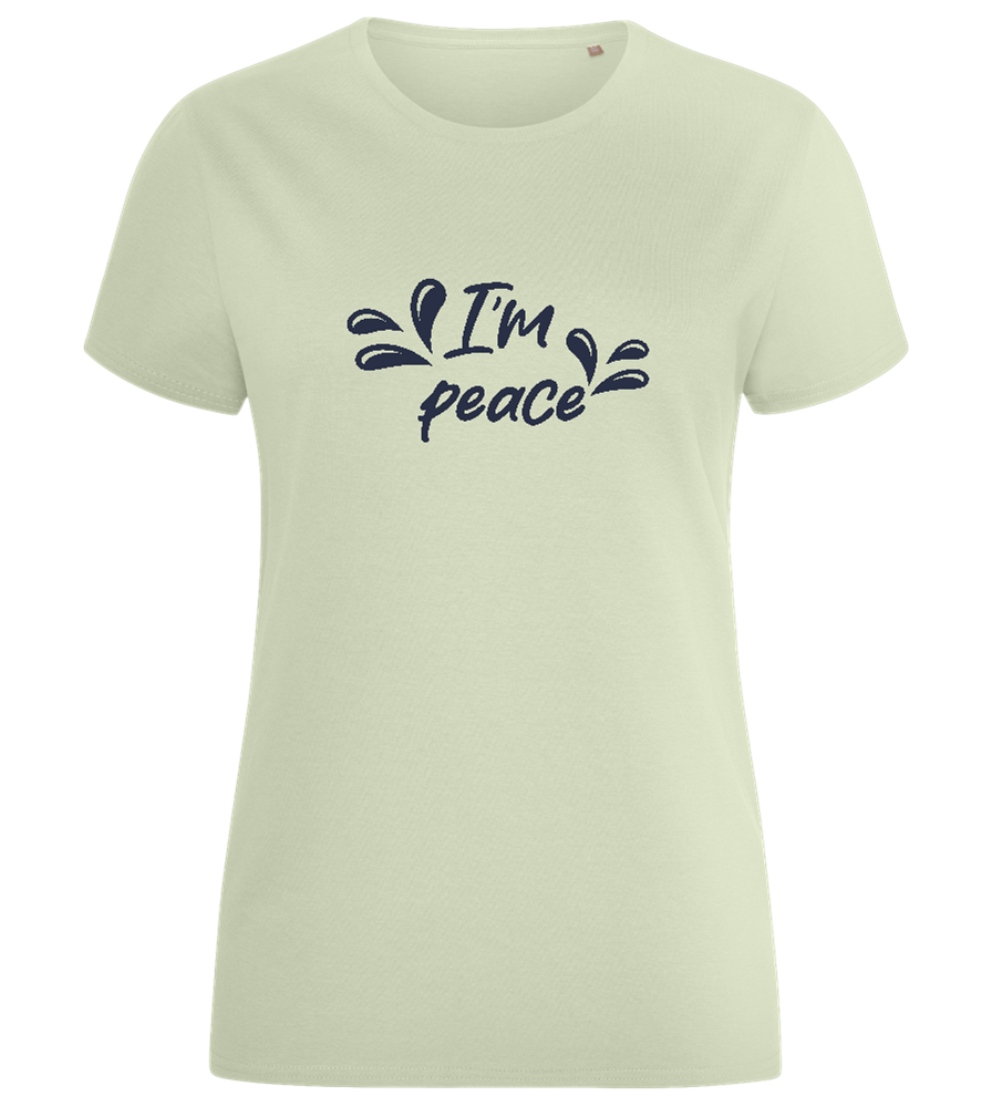 I am Peace Design - Comfort women's fitted t-shirt_SILESTONE_front