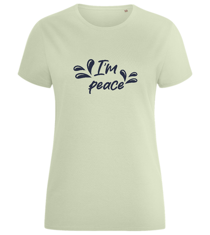 I am Peace Design - Comfort women's fitted t-shirt_SILESTONE_front