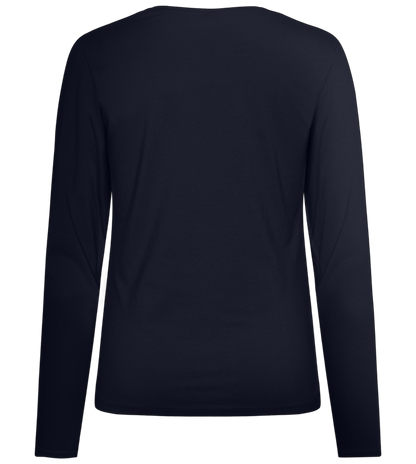 Grandma Superhero Design - Premium Women´s long sleeve t-shirt_FRENCH NAVY_back