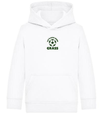 Let's Kick Some Grass Design - Comfort Kids Hoodie_WHITE_front
