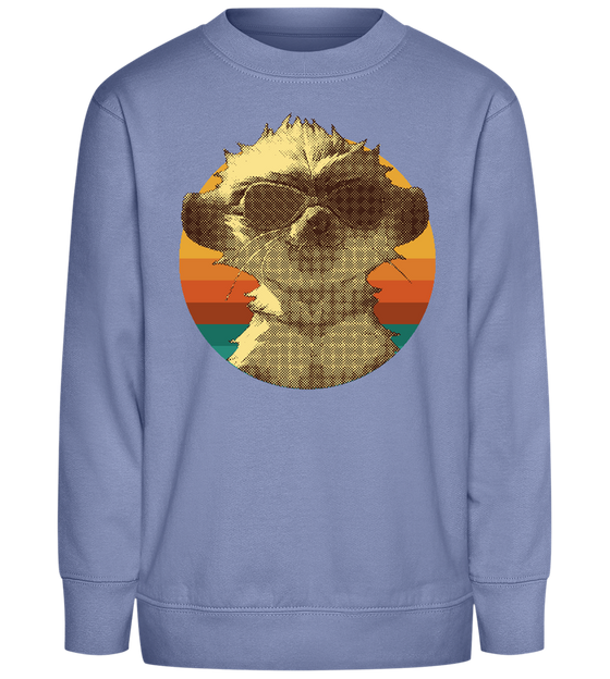 Meerkat at Sunset Design - Comfort Kids Sweater_BLUE_front