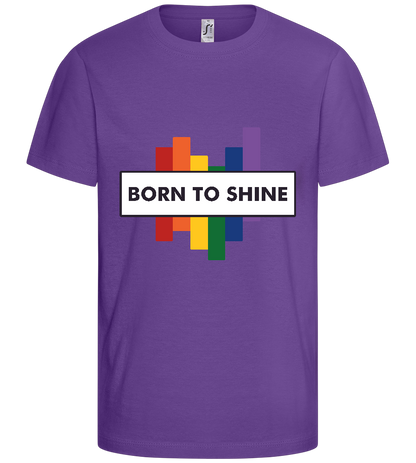 Born to Shine Design - Basic kids t-shirt_DARK PURPLE_front