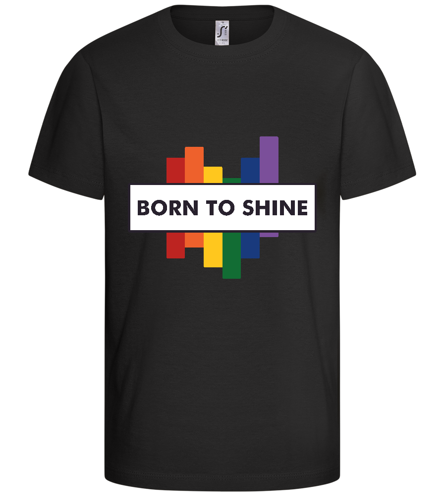 Born to Shine Design - Basic kids t-shirt_DEEP BLACK_front