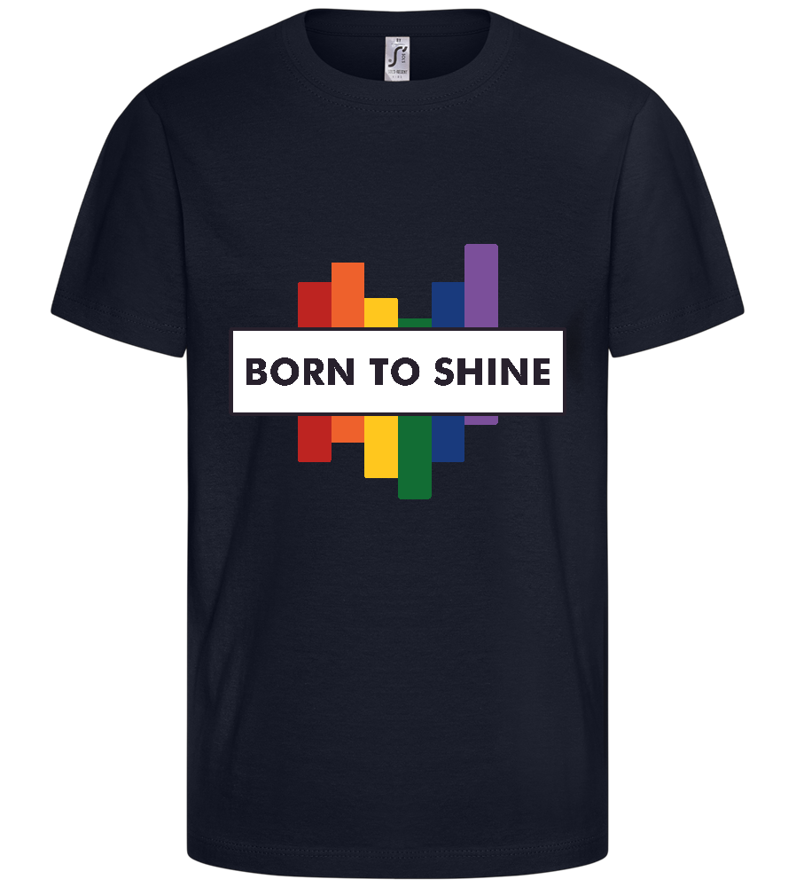 Born to Shine Design - Basic kids t-shirt_FRENCH NAVY_front