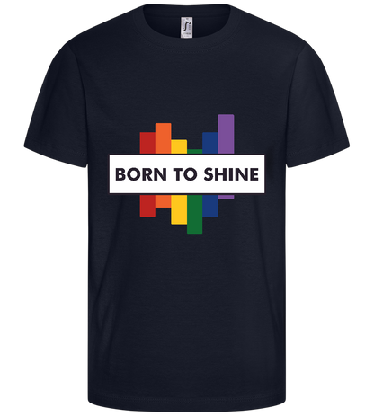 Born to Shine Design - Basic kids t-shirt_FRENCH NAVY_front