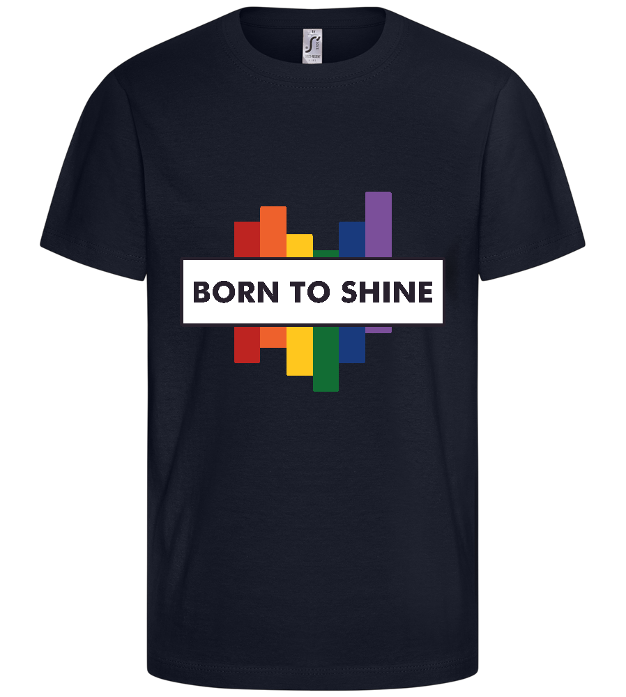 Born to Shine Design - Basic kids t-shirt_FRENCH NAVY_front