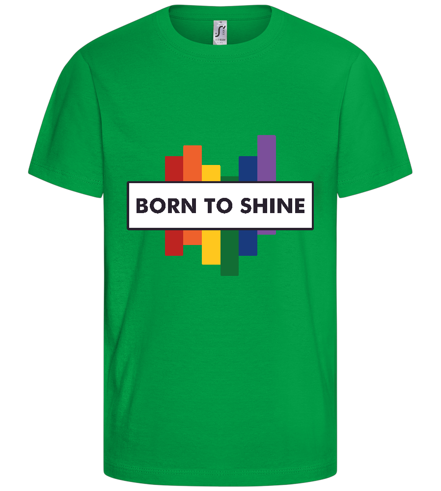 Born to Shine Design - Basic kids t-shirt_MEADOW GREEN_front