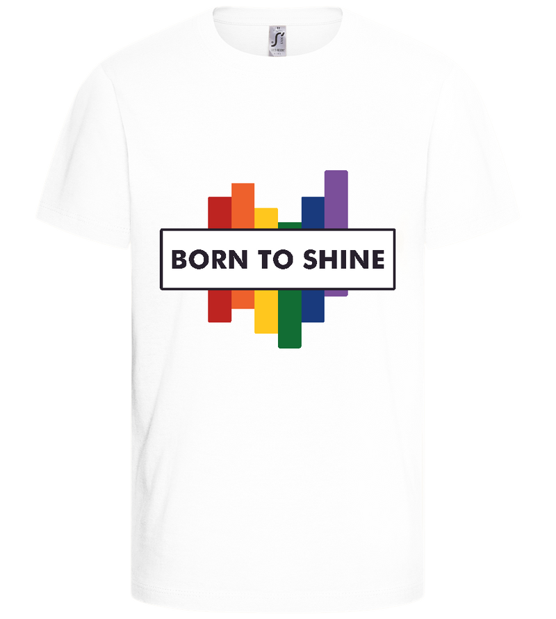 Born to Shine Design - Basic kids t-shirt_WHITE_front