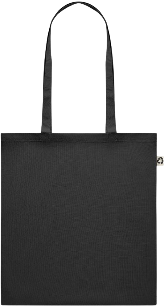 Recycled cotton colored shopping bag_BLACK_front