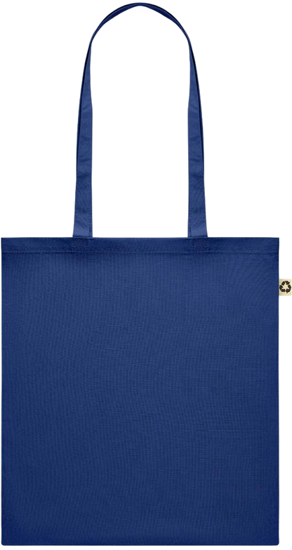 Recycled cotton colored shopping bag_BLUE_front