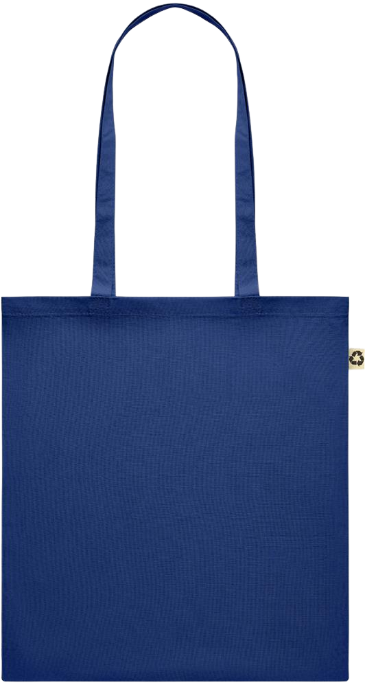 Recycled cotton colored shopping bag_BLUE_front