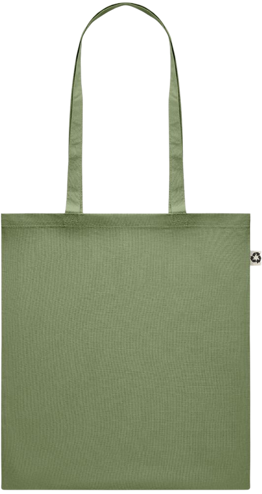 Recycled cotton colored shopping bag_GREEN_front