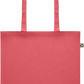 Recycled cotton colored shopping bag_RED_front